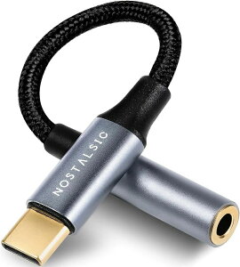 USB C �� 3.5 mm �C���z���W���b�N�ϊ� �I�[�f�B�I�A�_�v�^ DAC���� 24bit/96KHz�Ή� 16 (���^���b�N�O���[)
