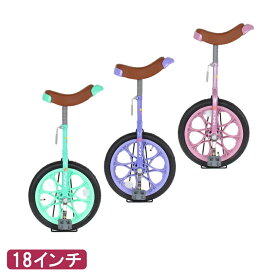 一輪車 18インチ スタンド付き |子供用 子ども用 キッズ パープル グリーン ピンク サイズ 18 バランストレーニング 女の子 中学年 高学年 小学生 男の子 女の子 送料無料 [ IR180 ]
