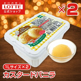 【お得なクーポン配布中！11/20 20時〜】【ロッテ公式】小さなアイス屋さん カスタードバニラ 2個セット | アイス まとめ買い 濃厚アイス スイーツ 大容量 業務用アイス 業務用アイスクリーム 2L イベント こども おやつ 2025 クリスマス