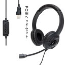 ヘッドセット ステレオ USB接続 パソコン PC ヘッドホン マイク付き PC用ヘッドセット Skype WEB会議 テレワーク リモートワーク ゲーム ビジネス ボイスチャット 男女兼用
