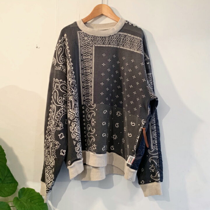 楽天市場】KAPITAL【キャピタル】裏毛バンダナ柄ビバークBIGスウェット 