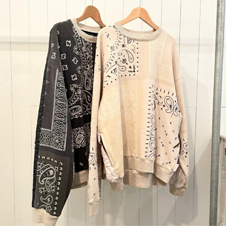 楽天市場】KAPITAL【キャピタル】裏毛バンダナ柄ビバークBIGスウェット 