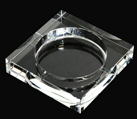 【公式】 Ashterior K9クリスタル製 灰皿 おしゃれ 卓上 卓中灰皿 空間演出に Square クリスタル ガラス (透明)