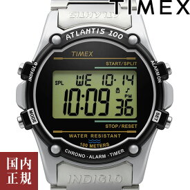 10％OFFクーポン配布中!6/1(土)からご利用分!TIMEX タイメックス 腕時計 メンズ レディース アトランティス 40mm デジタル ブラック/シルバー TW2U31100 安心の正規品 代引手数料無料 送料無料 あす楽 即納可能