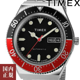 10％OFFクーポン配布中!6/1(土)からご利用分!TIMEX タイメックス 腕時計 メンズ M79 自動巻き 40mm オートマ ブラック レッド シルバ TW2U83400 安心の正規品 代引手数料無料 送料無料