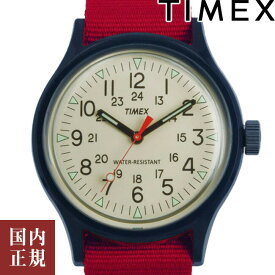 10％OFFクーポン配布中！5/1(水)～ご利用分！TIMEX タイメックス 腕時計 メンズ レディース オリジナルキャンパー 36mm アイボリー レッド TW2U84300 安心の正規品 代引手数料無料 送料無料 あす楽 即納可能