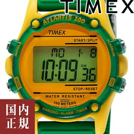 2000・1000・777・500円クーポン配布中!5/16 1:59迄!TIMEX タイメックス 腕時計 メンズ レディース アトランティス フォレストサービス 40mm デジタル ブラック×グリーン TW2U91400 安心の正規品 代引手数料無料 送料無料