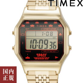 10％OFFクーポン配布中！5/1(水)～ご利用分！TIMEX タイメックス 腕時計 メンズ タイメックス80スペースインベーダー ゴールド TW2V30100 安心の国内正規品 代引手数料無料 送料無料 あす楽 即納可能