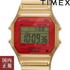 10％OFFクーポン配布中!6/1(土)からご利用分!TIMEX タイメックス 腕時計 メンズ タイメックス80 ゴールド/レッド TW2V19200 安心の国内正規品 代引手数料無料 送料無料 あす楽 即納可能