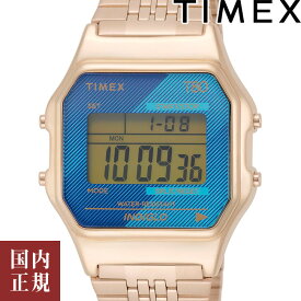 10％OFFクーポン配布中!6/1(土)からご利用分!TIMEX タイメックス 腕時計 メンズ タイメックス80 ゴールド/ブルー TW2V19600 安心の国内正規品 代引手数料無料 送料無料 あす楽 即納可能
