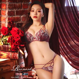 ボタニカルビューティーリーフブラジャーバック透けフルバックショーツ[Reinest]