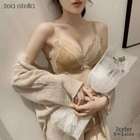 【数量限定SALE】 ブラジャー ショーツ セット ワイド レース ライン ブラレット & フルバック ショーツ [tea stella]| 下着 セット ランジェリー セクシー ランジェリー ブラ セット ブラ ショーツ セット