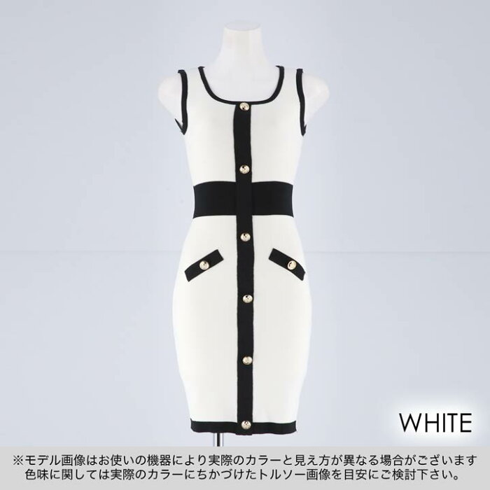 楽天市場 ワンピース バイカラー ライン ボタン付き ノースリ ニット ワンピース Dazzy Closet ワンピース レディース ワンピース カジュアル 春夏 スカート ワンピース ミニ ワンピース カジュアル Dazzystore デイジーストア