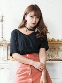 楽天市場 チョーカー風 トップス Tシャツ カットソー トップス レディースファッションの通販