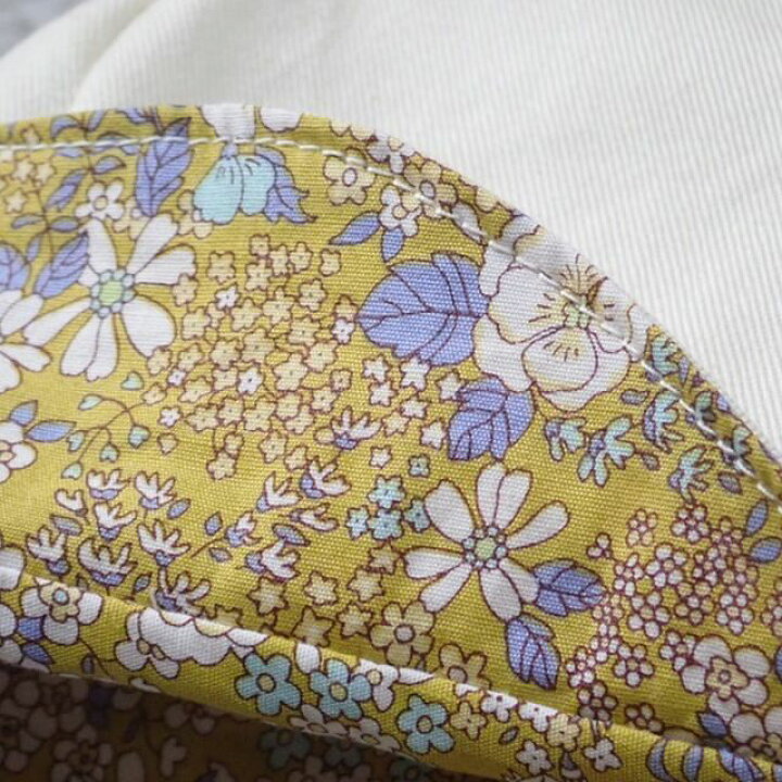 楽天市場】【BabyRito】ベビーボンネット つば付き マスタード 花柄 