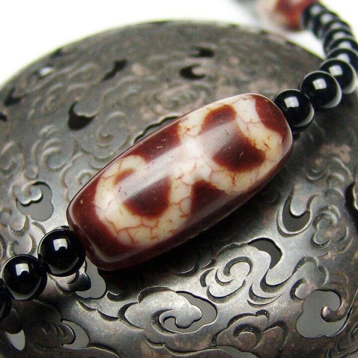 楽天市場】【紐結びネックレス】 龍紋 蓮花天珠 約31.5×15mm 小型水中 