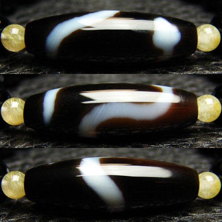 楽天市場】至純 白蛇天珠（約38.5mm） ブレス オニキスカット約10mm