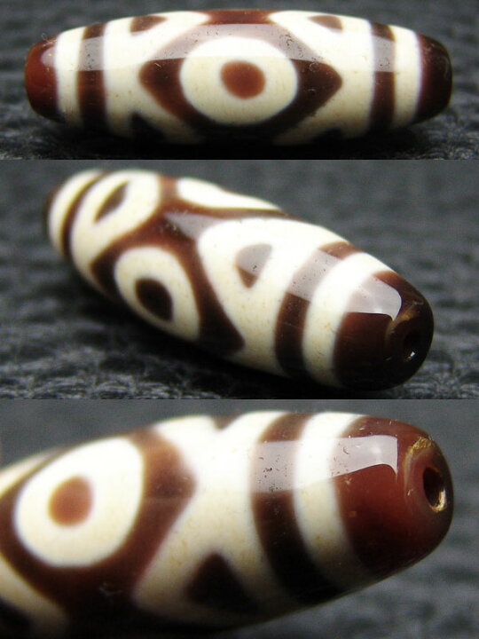 楽天市場】至純 三色天珠 金剛三眼天珠 約37×12mm ◇特選◇ 【限定1点 