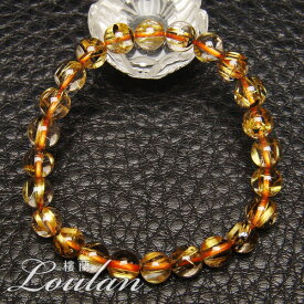 タイチンルチルクォーツ 石径約7.4-7.6mm 約15.0g 手首周りサイズ：約15.5cmのみ◆限定1点モノ◆【和龍ブレス 2100-00-910-008】天然石 パワーストーン ブレスレット ブレス