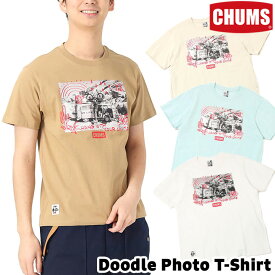 セール！チャムス / CHUMS ドゥードゥル フォト Tシャツ Doodle Photo T-Shirt CH01-2159 (半袖、トップス、コットン) CHUMS(チャムス)ONLINE SHOP
