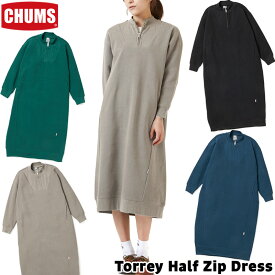 セール！チャムス / CHUMS トーリーハーフジップドレス Torrey Half Zip Dress CH18-1273 (OnePiece、ワンピース、ロングドレス、ロング丈、マキシ丈) CHUMS(チャムス)ONLINE SHOP
