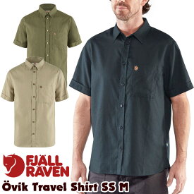セール！フェールラーベン / FJALL RAVEN Ovik Travel Shirt SS M オービック トラベル シャツ ショートスリーブ 日本正規品 (半袖シャツ、ボタンシャツ） fjallraven