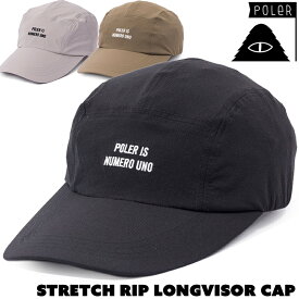 ポーラー / POLeR ストレッチ リップ ロングバイザー キャップ STRETCH RIP LONGVISOR CAP (CAP、キャップ、帽子、ツバつき帽、ストレッチ、キャンプ)