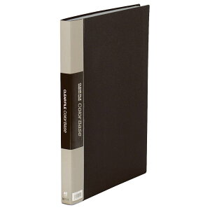 クリアーファイルカラーベースW 黒 キングジム 142CW-BK B4タテ型 黒 ポケット枚数: 40枚