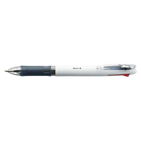 クリップオンスリム 4C 4色ボールペン0.7(黒・赤・青・緑) ゼブラ B4A5-W 油性ボールペン・多色ボールペン 軸色/白