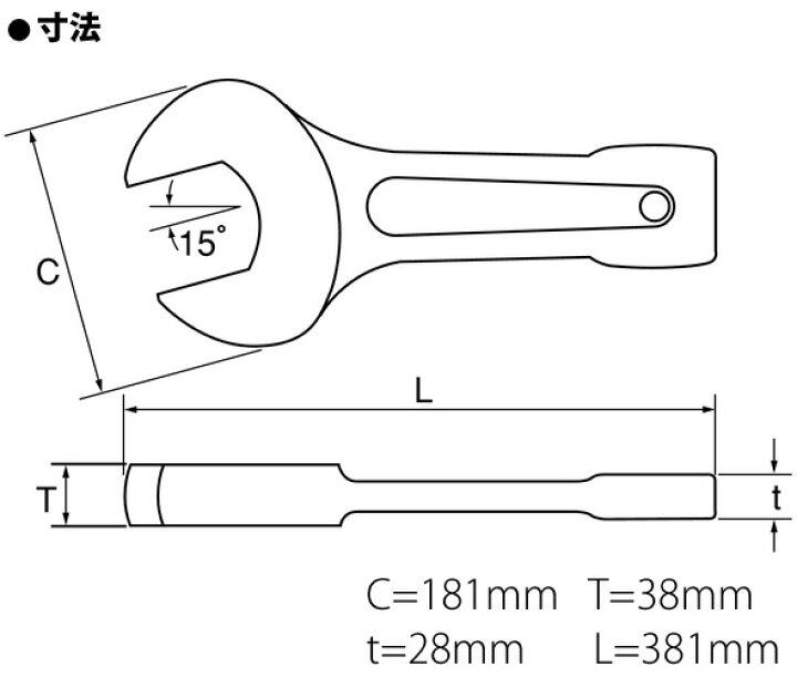 楽天市場】DS 打撃 片口レンチ 75mm DS0075 旭金属工業 工具 DIY 