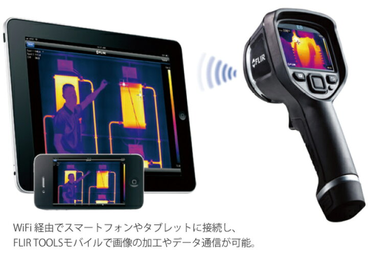 楽天市場】赤外線サーモグラフィ フリアー FLIR E6 WiFi対応 温度計測 赤外線サーモグラフィカメラ パソコン iPad 日本正規品 :  ルーペスタジオ
