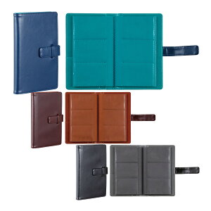 カードホルダー 名刺 カード 名刺入れ メンズ レディース 合皮 文具 軽量 収納 整理 持ち運び ブルー ブラウン ブラック