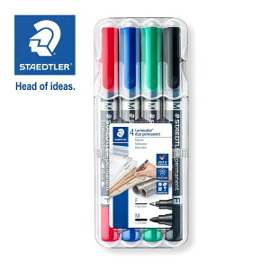 Xebh[ (STAEDTLER) y }[J[ J[ fI M[1.5mm]/F[0.6mm] 4{Zbg [J[Ki ML [ a v[g