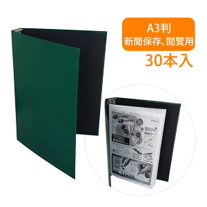 新聞用ファイル A3判 ピアノ線 30本付 美濃商会 文具 文房具 新聞整理 ファイル 収納 長期 保管 保存 閲覧用 管理 オフィス 家庭 シンプル