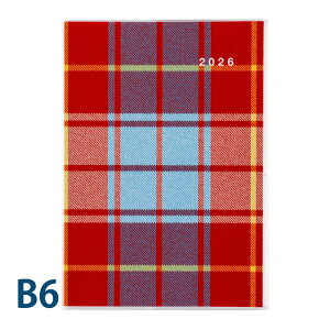 高橋書店 手帳 2026 1月始まり クレール チェック柄 B6 ブロック式 スケジュール帳 ビジネス手帳 日記 記録 プレゼント 就職祝い 新成人 男性 女性 TAKAHASHI