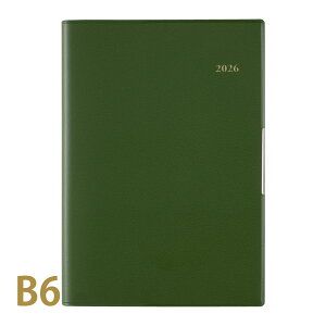 高橋書店 手帳 2026年 12月始まり 月曜始まり NO.237 B6 フェルテ7 ビジネス手帳 見開き1週間 文房具 メモ帳 スケジュール ビジネス 大人 ダイアリー モスグリーン 緑 プレゼント 男性 女性 就職祝