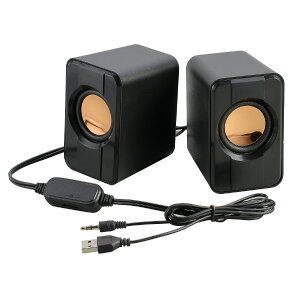 スピーカー PCスピーカー コンパクトPCスピーカー USB給電 3.5mm ボリュームコントローラー付 小型 コンパクト パソコン パソコン用 卓上