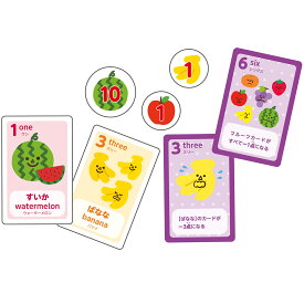 カード ゲーム 幼児 子供 かるた ドキドキ!フルーツ合戦カードゲーム トランプ カルタ 知育玩具 数字 英語 学習 室内 遊び おもちゃ 玩具