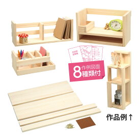 スマートボード 木工作セット 手作りキット 図工 棚 小物入れ 本立て 本棚 ラック 美術 画材 木材 木製 クラフト ホビー DIY 作品 自由研究 小学生 高学年 キット 小学生
