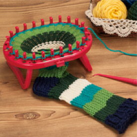オーバルニットルーム スタンド付 57967 クロバー Clover 手芸 編み物 編み機 ニット クロバー リリアンみたいな輪編みツール おもちゃ 室内