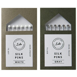 クロバーラボ シルク 待針 クロバー 裁縫 裁縫道具 手芸 まち針 待ち針 細い クローバー パッチワーク アップリケ 日本製 CLOVER LABO