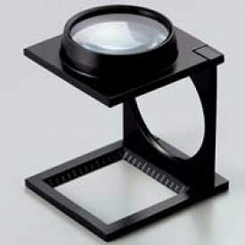 虫眼鏡 リネンテスター 7660 5倍 43mm ダブルレンズ ブラック ミリ&インチメモリ 測量,検査用ルーペ 日本製 池田レンズ