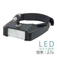 双眼ヘッドルーペ ライト付 BM-120LC 2.7倍 ヘッドバンド式 池田レンズ