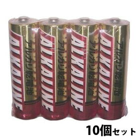 三菱 アルカリ乾電池 アルカリ電池 乾電池 単3 単三 LR6R/4S 10個セット