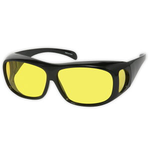サングラス オーバーグラス オーバーサングラス メンズ レディース 紫外線カット ドライブ おすすめ おしゃれ メガネの上から 夜間 西日 運転 ドライビンググラス DSS03 イエロー