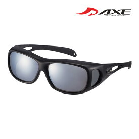 オーバーグラス 偏光 メガネの上から サングラス UVカット オーバーサングラス ゴルフ ドライブ 釣り 運転 ストラップ付き AXE アックス