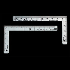 曲尺小型 三寸法師ステン10×5cm表裏同目 12101 かねじゃく さしがね 定規 ステンレス シンワ測定