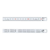 直尺 シルバー 15cm赤数字入 JIS 13005 ステンレス ステン スケール 定規 シンワ測定