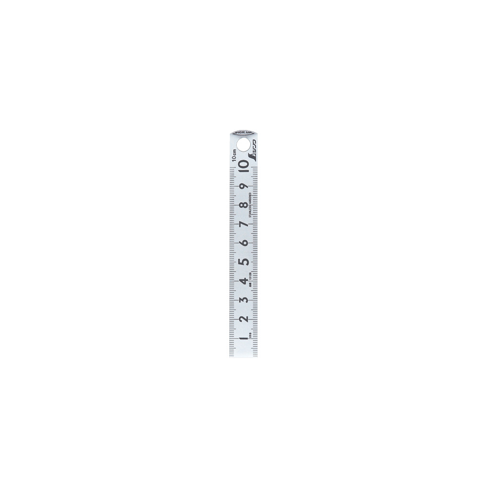 【ピックアップスケール シルバー 10cm cm表示 上下段1mmピッチ 13128 測定 工具 直尺 定規 DIY シンワ測定  ルーペスタジオ