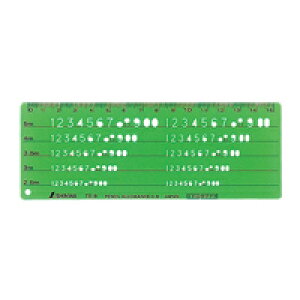 テンプレート TE-9 数字記号定規 66016 製図 設計 図面 シンワ測定